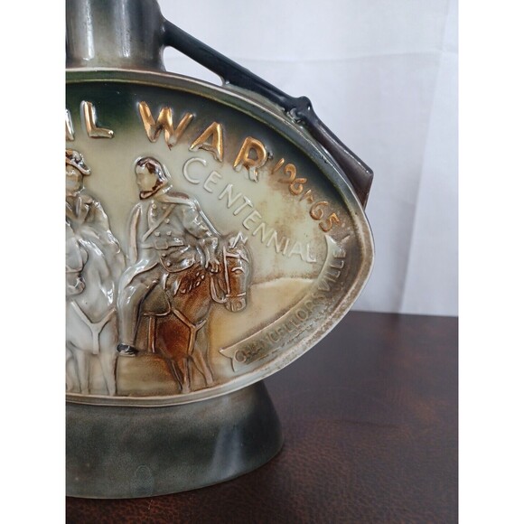 1961 Beam Decanter Civil War Centennial Empty Lee Jackson Longstreet + - Picture 2 of 10